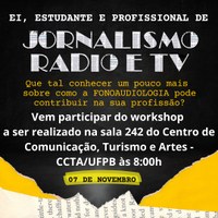 Convite para workshop sobre VOZ PROFISSIONAL