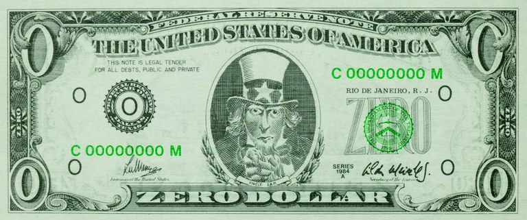 Zero Dollar (frente), 1978-1984.