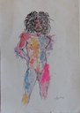 Título: Sem título. Técnica: mista: Ilustração com aquarela a cores e nanquim. Dimensão: 42cm x 29,7cm. Data: s/d. Doação de Gabriel Bechara Filho