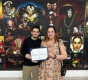 Profa. Maria Lívia e discente José Rodrigo